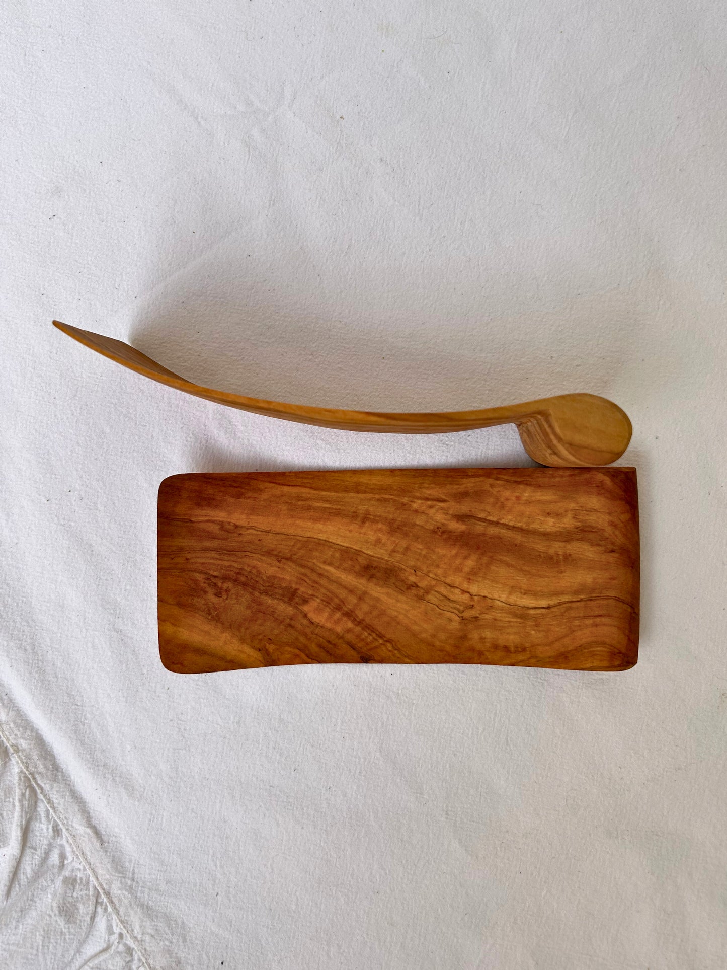 Espátula rectangular madera olivo